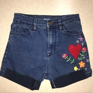 🌴3/$20 BDG UO Jean Shorts with Floral Embroidery